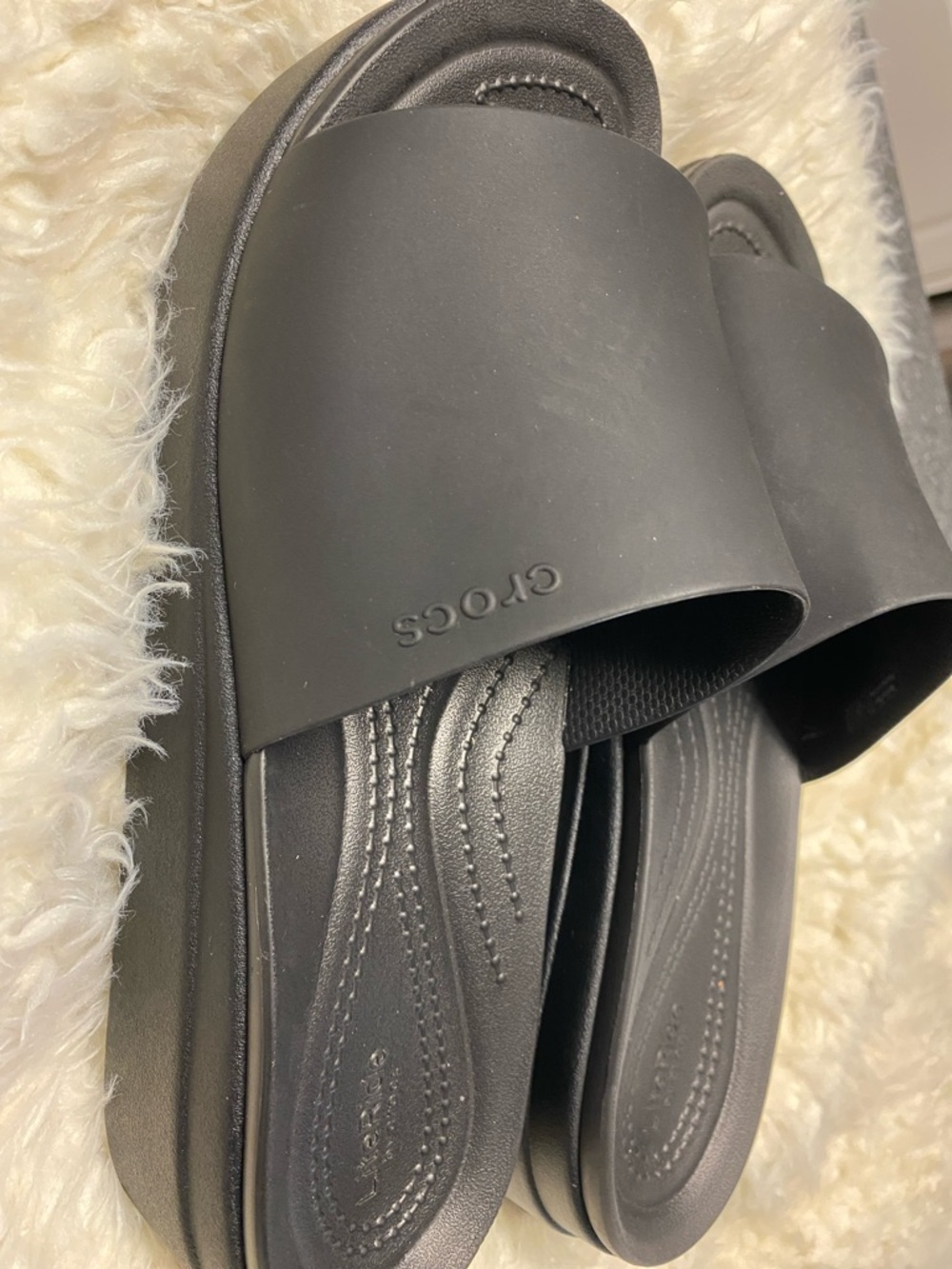CROCS LiteRide Brooklyn Black Slide Sandals